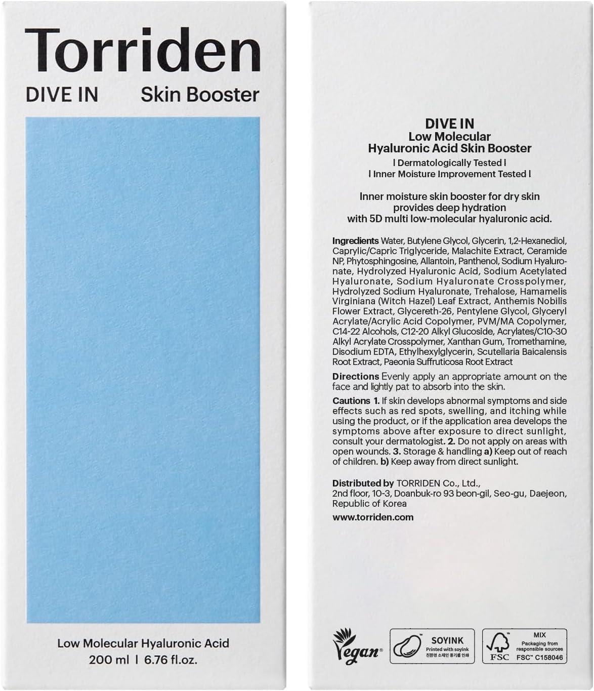 [Torriden] DIVE IN Düşük Moleküler Hyaluronik Asit Cilt Güçlendirici 200ml