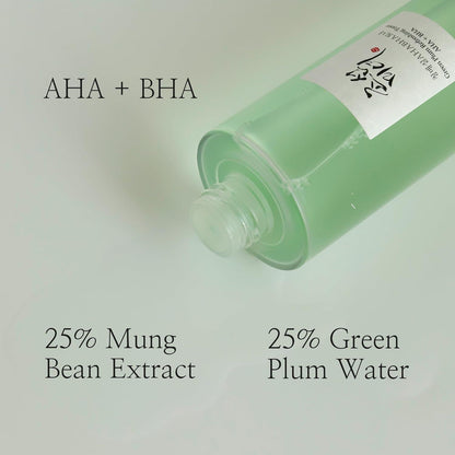 [BeautyOfJoseon] Yeşil Erik Canlandırıcı Tonik: AHA + BHA 150ml