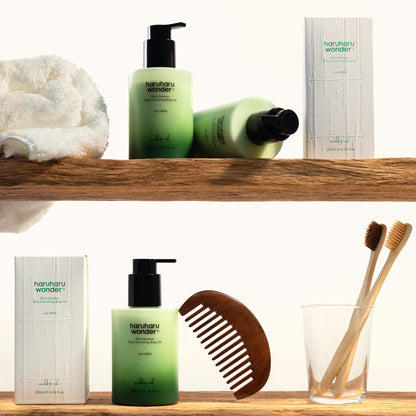 [haruharuwonder] Siyah Bambu Günlük Yatıştırıcı Vücut Yağı 200ml