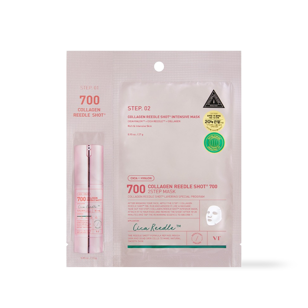 [VT Cosmetics] COLLAGEN Reedles Shot 700hL 2 STEP MASK