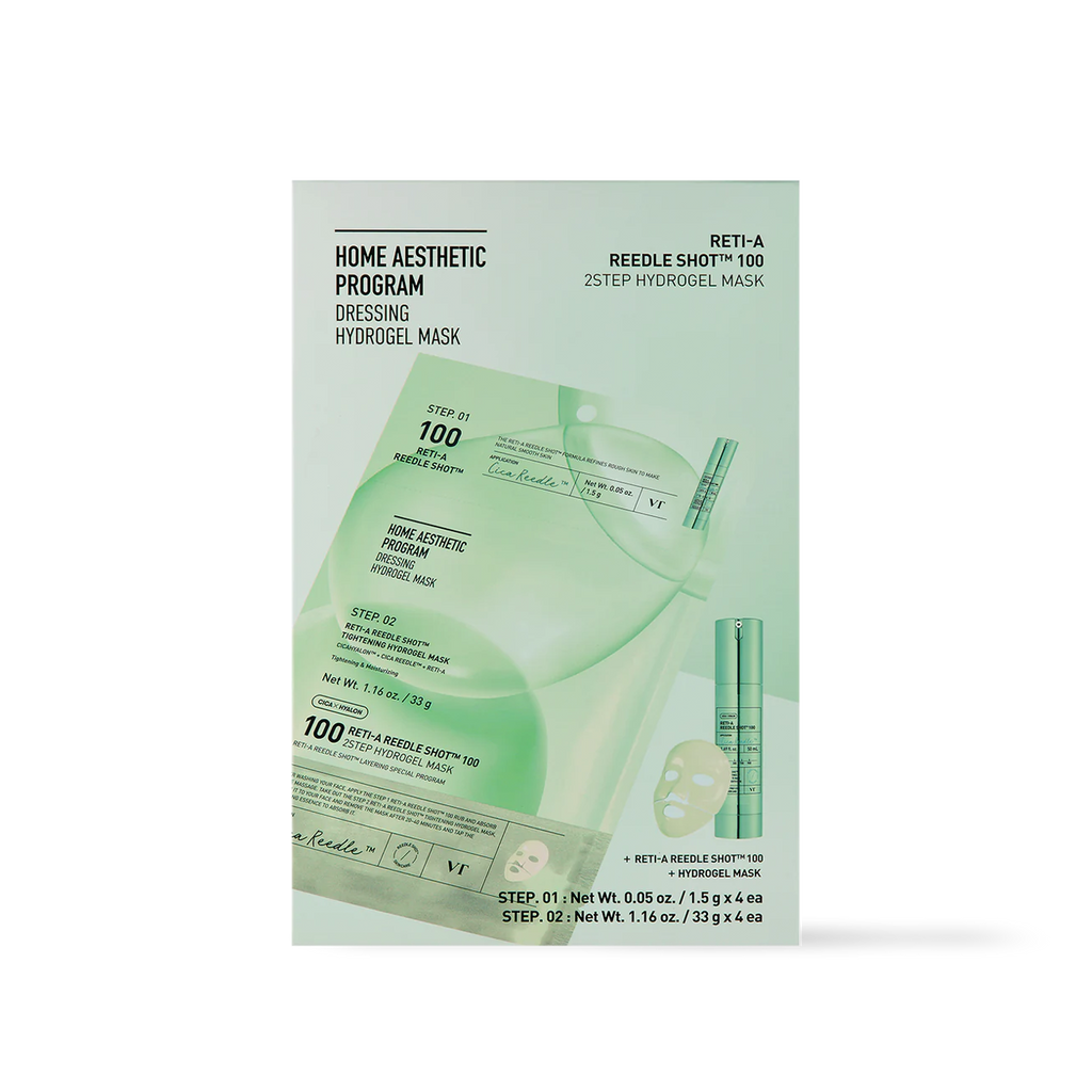 [VT Cosmetics] RETI-A Reedle Shot 100 2STEP Hydrogel Mask 4ea